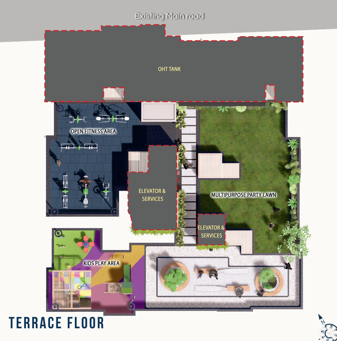 DTG Aurum Jogeshwari east terrace floor